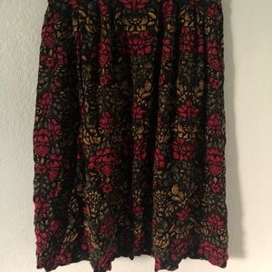 Vintage Floral Midi Skirt